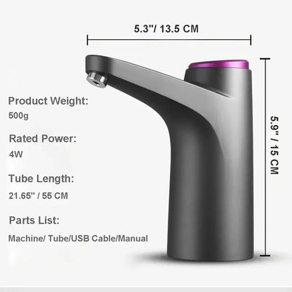 Portable 5‑Gallon Water Dispenser – USB Rechargeable Automatic Electric Pump - Freshleen