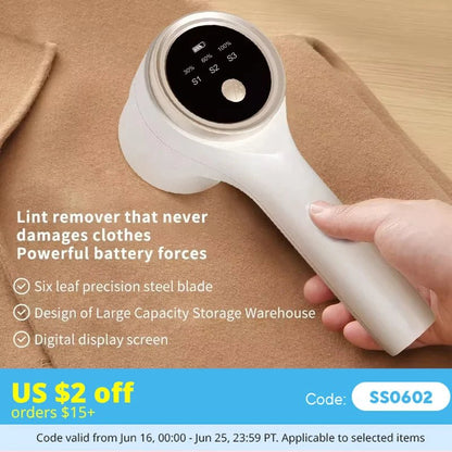 Rechargeable Lint Remover – Portable Fabric Shaver for Clothes & Sweaters - Freshleen