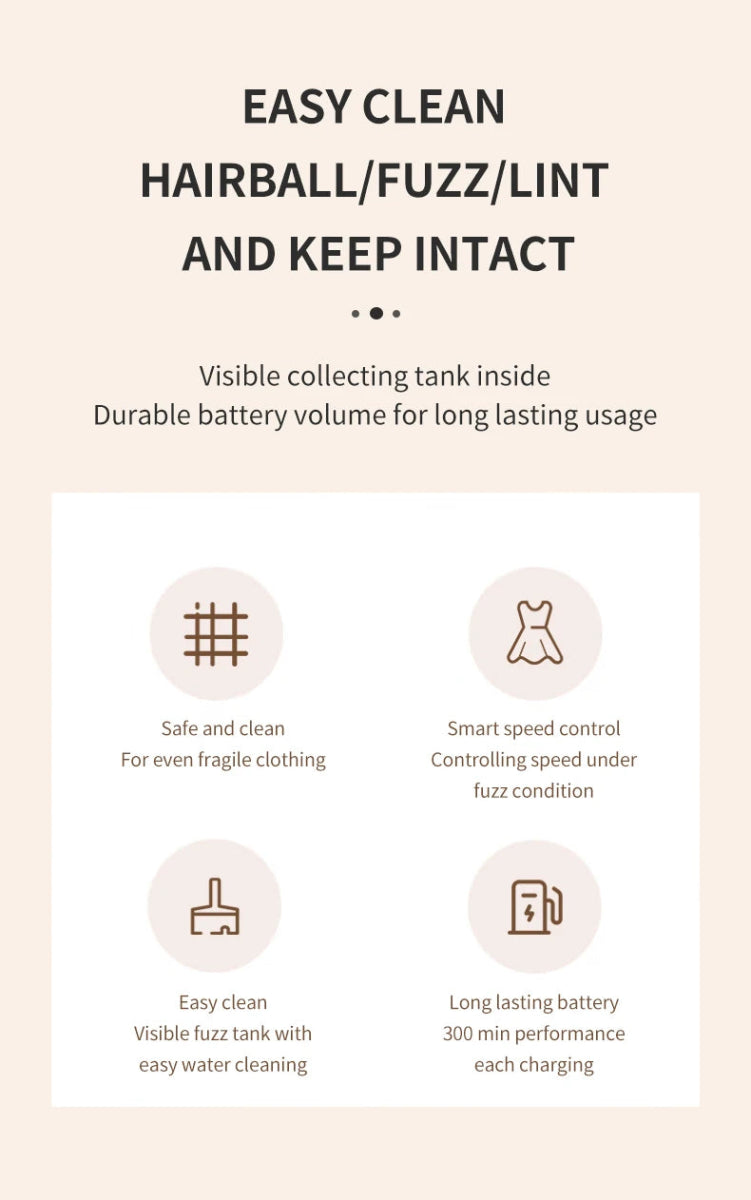 Rechargeable Lint Remover – Portable Fabric Shaver for Clothes & Sweaters - Freshleen