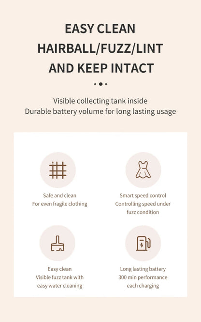 Rechargeable Lint Remover – Portable Fabric Shaver for Clothes & Sweaters - Freshleen