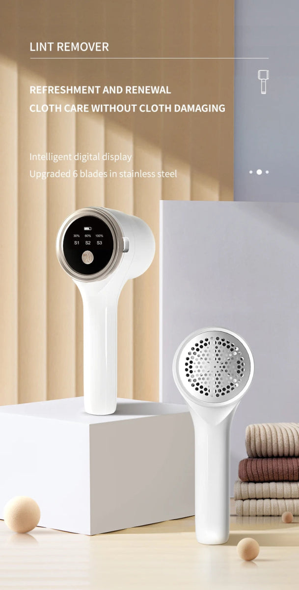 Rechargeable Lint Remover – Portable Fabric Shaver for Clothes & Sweaters - Freshleen