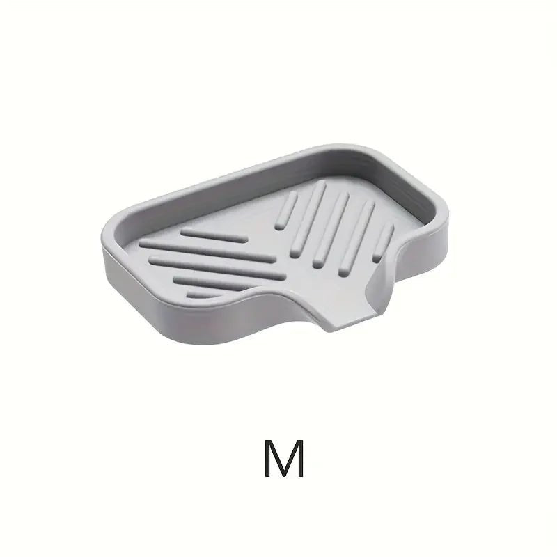 Silicone Faucet Mat Kitchen Sink Tray Soap Dispenser Sponge Drain Pad Sink SplashDrying Mat Countertop Storage Tray SoapTray - Freshleen