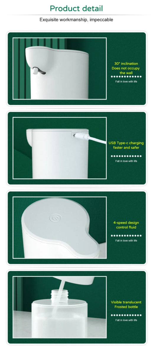 Xiaomi 600ml Automatic Soap Dispenser Foam/Gel USB Charging Touchless Smart Infrared Sensor Liquid Soap Dispensers Hand Washer - Freshleen